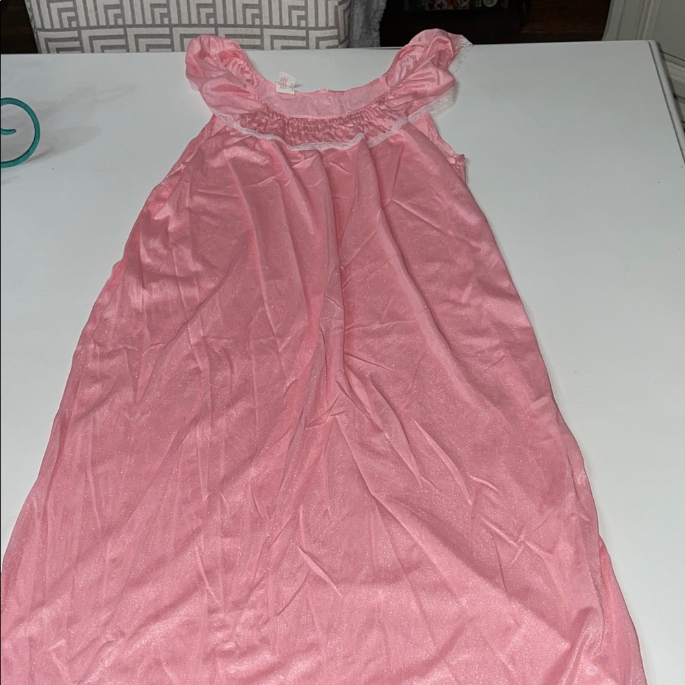 Vintage Spotlight nylon pink lace nightgown medium